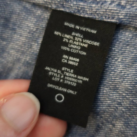 NWOT Sleeveless Chambray Pleated Shirt Dress - Picture 8 of 11